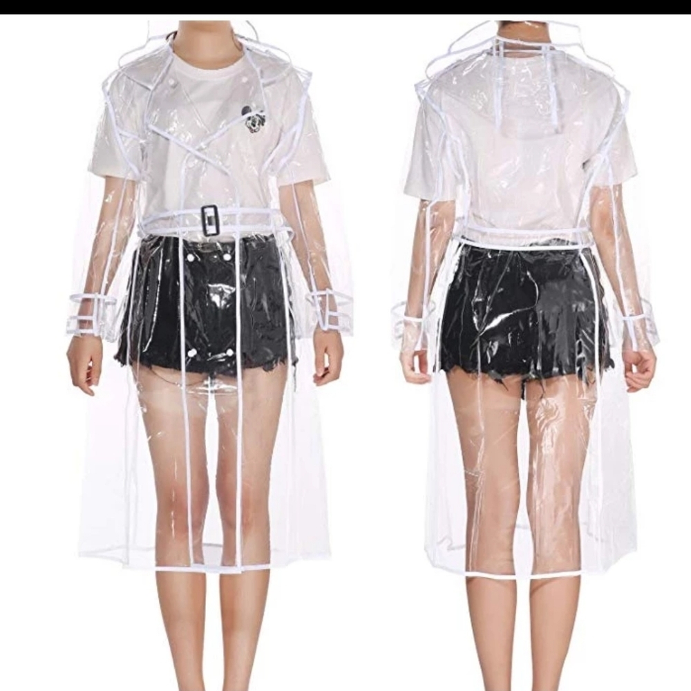 Rain coat one size white avaiable only Used - Picture 2 of 6